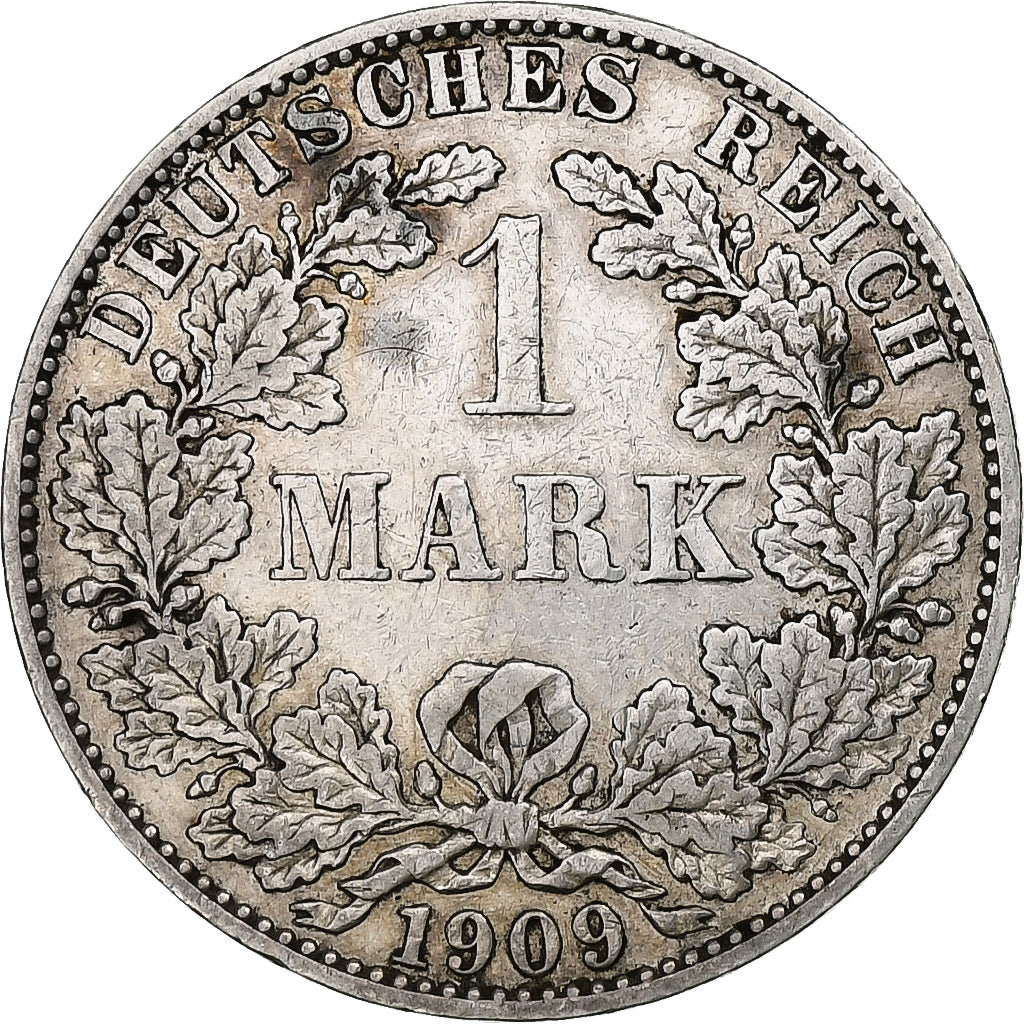 GERMANY - EMPIRE, Wilhelm II, Mark, 1909, Berlin, Silber, SS+, KM:14