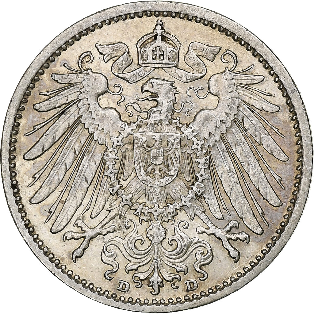 Moneda, ALEMANIA - IMPERIO, Wilhelm II, Mark, 1909, Munich, MBC+, Plata, KM:14