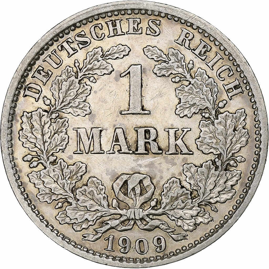 Moneda, ALEMANIA - IMPERIO, Wilhelm II, Mark, 1909, Munich, MBC+, Plata, KM:14