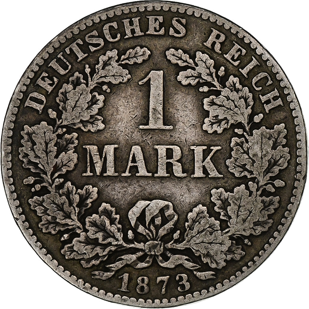 GERMANY - EMPIRE, Wilhelm I, Mark, 1873, Munich, Silver, EF(40-45), KM:7