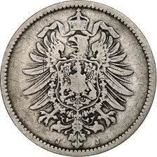 Coin, GERMANY - EMPIRE, Wilhelm I, Mark, 1882, Hambourg, VF(20-25), Silver, KM:7