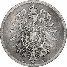 GERMANY - EMPIRE, Wilhelm I, Mark, 1873, Munich, Silver, VF(30-35), KM:7