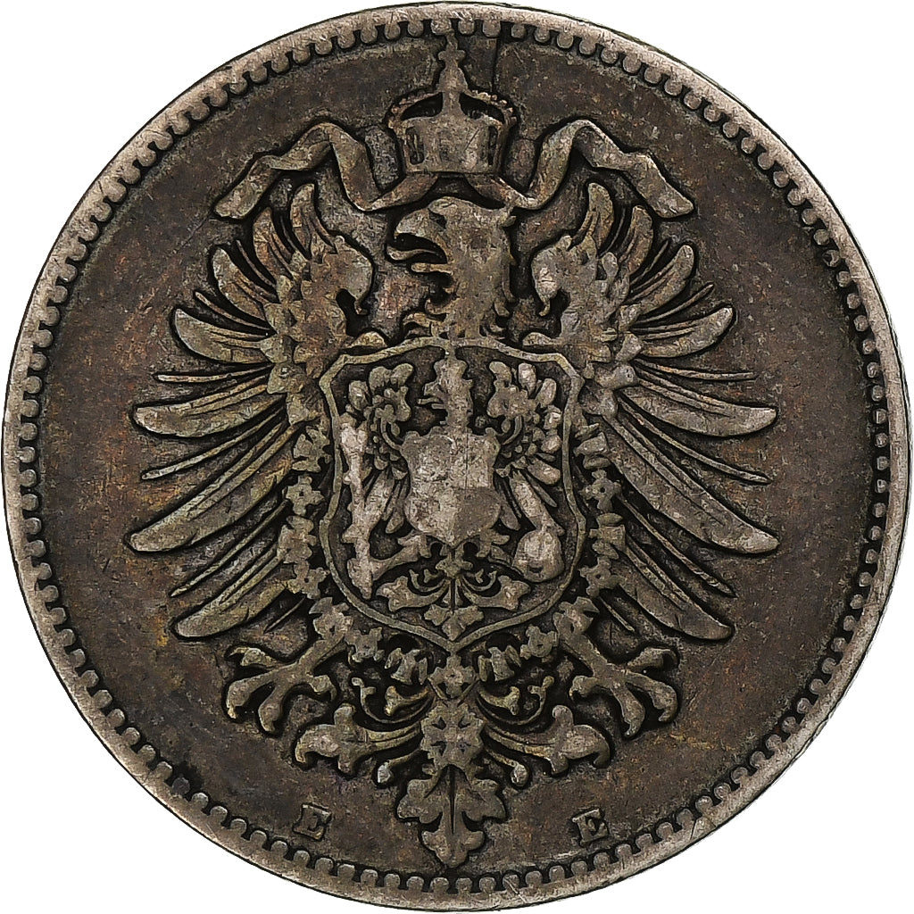 GERMANY - EMPIRE, Wilhelm I, Mark, 1886, Dresde, Silber, SS, KM:7