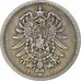 Empire allemand, Wilhelm I, Mark, 1886, Stuttgart, Argent, TB, KM:7