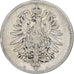 GERMANIA - IMPERO, Wilhelm I, Mark, 1885, Karlsruhe, Argento, MB+, KM:7