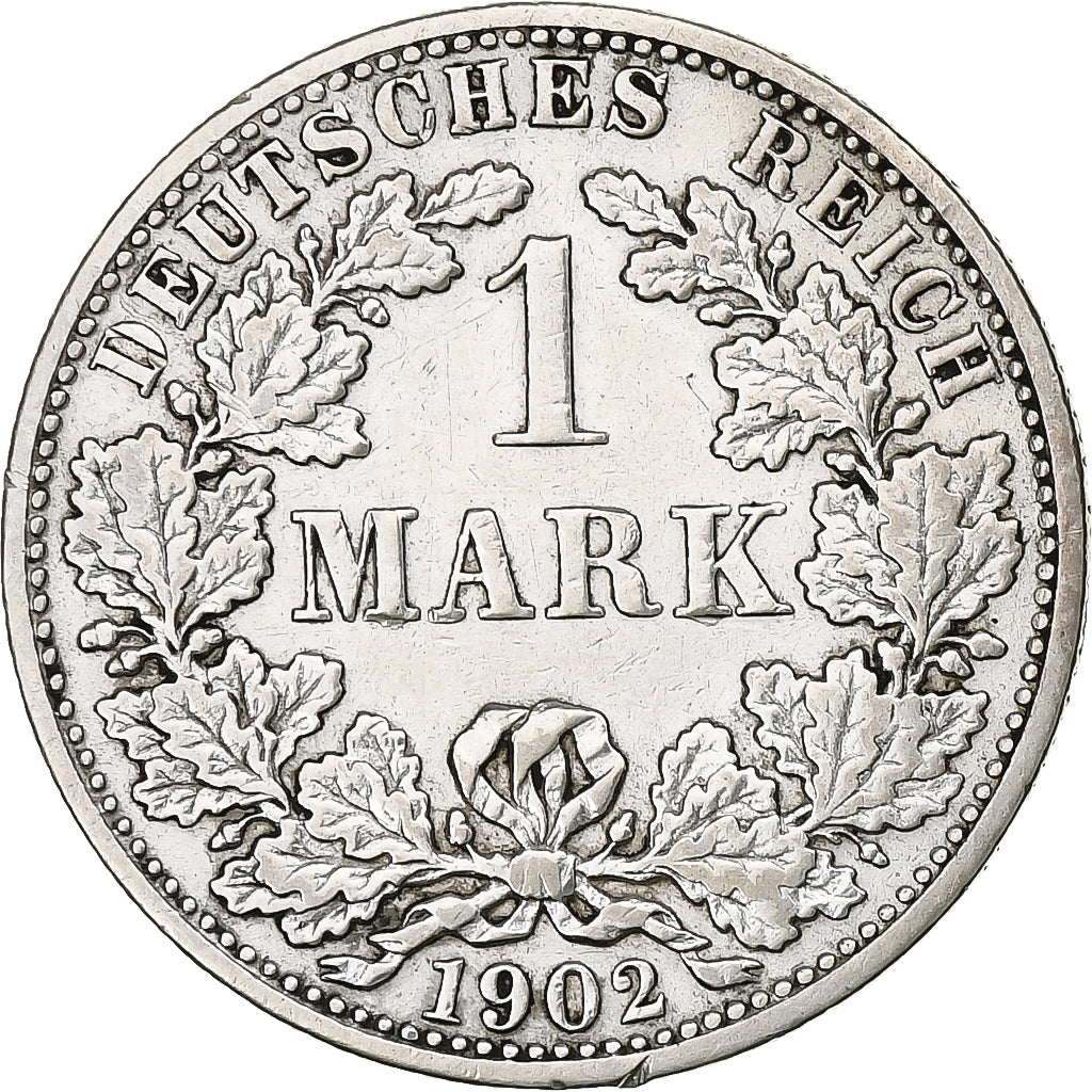 GERMANY - EMPIRE, Wilhelm II, Mark, 1902, Stuttgart, Silver, EF(40-45), KM:14