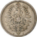 GERMANIA - IMPERO, Wilhelm I, Mark, 1878, Hambourg, Argento, MB, KM:7