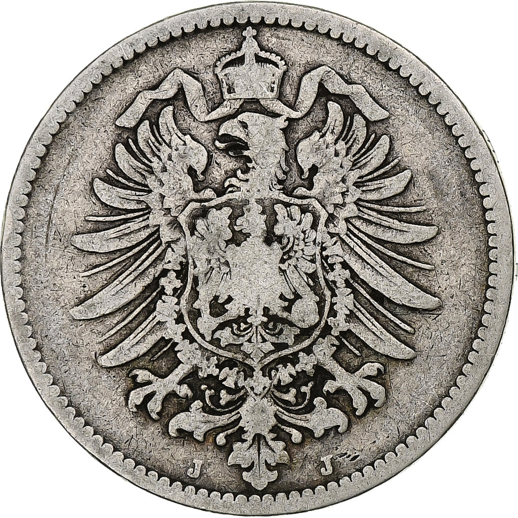 Empire allemand, Wilhelm I, Mark, 1878, Hambourg, Argent, TB+, KM:7