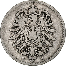Coin, GERMANY - EMPIRE, Wilhelm I, Mark, 1878, Stuttgart, VF(20-25), Silver,KM 7