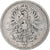 ALEMANIA - IMPERIO, Wilhelm I, Mark, 1876, Stuttgart, Plata, BC+, KM:7
