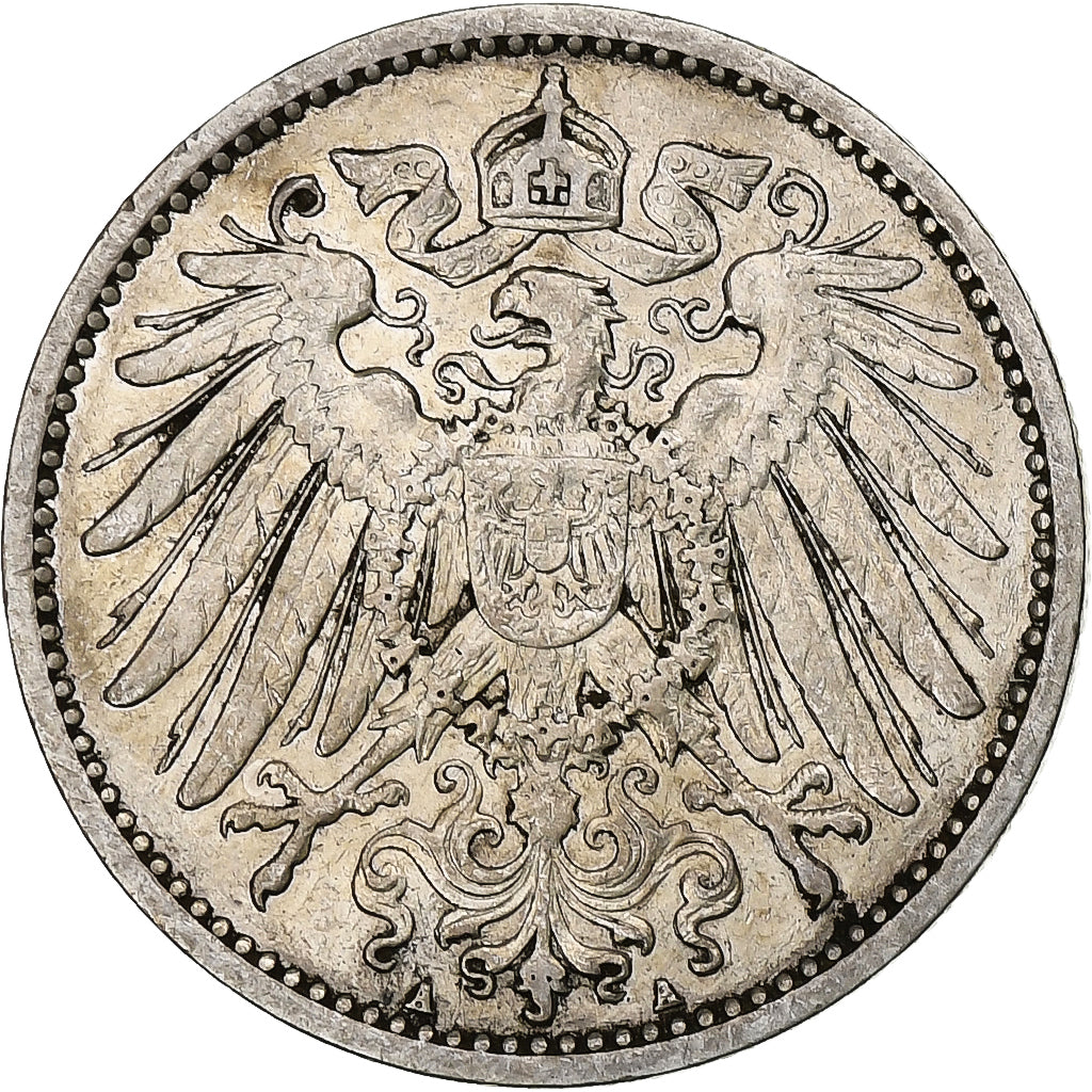 ALEMANIA - IMPERIO, Wilhelm II, Mark, 1906, Berlin, Plata, MBC, KM:14