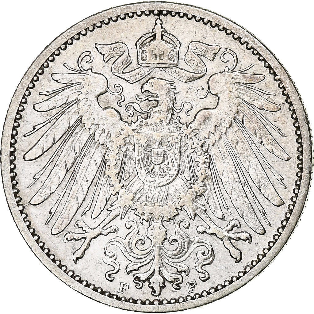 Coin, GERMANY - EMPIRE, Wilhelm II, Mark, 1906, Stuttgart, AU(50-53), Silver