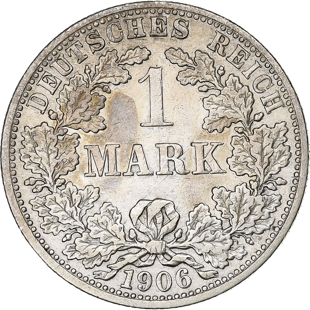 Coin, GERMANY - EMPIRE, Wilhelm II, Mark, 1906, Stuttgart, AU(50-53), Silver
