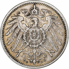 Coin, GERMANY - EMPIRE, Wilhelm II, Mark, 1906, Karlsruhe, EF(40-45), Silver