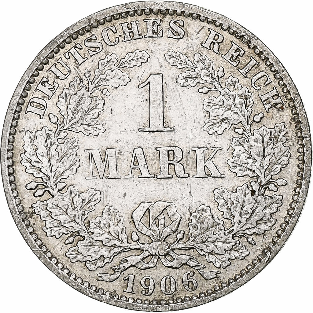 Moneta, GERMANIA - IMPERO, Wilhelm II, Mark, 1906, Muldenhütten, BB+, Argento