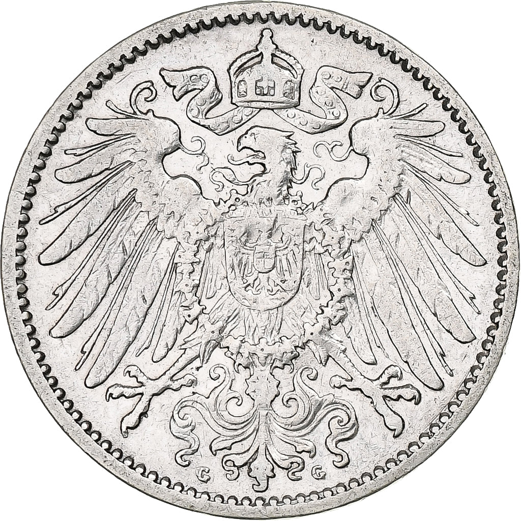 GERMANY - EMPIRE, Wilhelm II, Mark, 1892, Karlsruhe, Silver, EF(40-45), KM:14