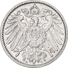 GERMANY - EMPIRE, Wilhelm II, Mark, 1892, Karlsruhe, Silver, EF(40-45), KM:14