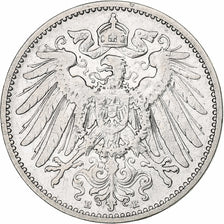 GERMANY - EMPIRE, Wilhelm II, Mark, 1893, Muldenhütten, Silver, AU(50-53)
