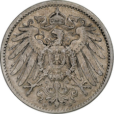 GERMANY - EMPIRE, Wilhelm II, Mark, 1896, Munich, Silver, EF(40-45), KM:14