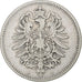 DUITSLAND - KEIZERRIJK, Wilhelm I, Mark, 1875, Darmstadt, Zilver, FR+, KM:7