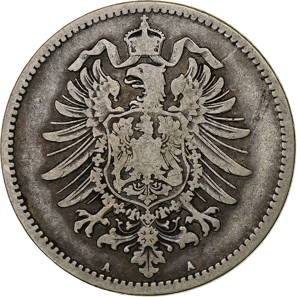 GERMANY - EMPIRE, Wilhelm I, Mark, 1875, Berlin, Silver, EF(40-45), KM:7
