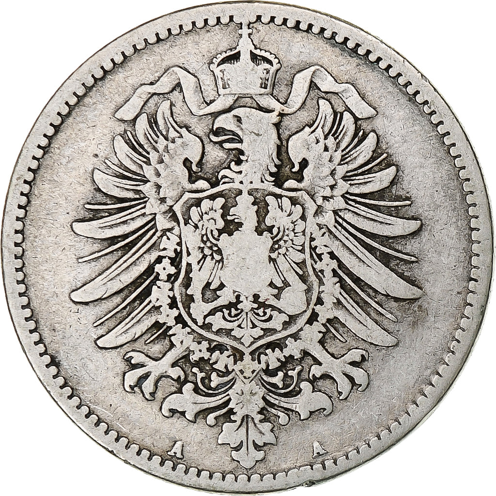 GERMANIA - IMPERO, Wilhelm I, Mark, 1875, Berlin, MB+, Argento, KM:7