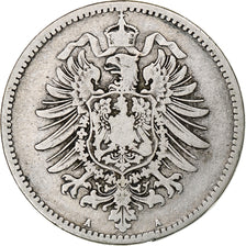 GERMANIA - IMPERO, Wilhelm I, Mark, 1875, Berlin, MB+, Argento, KM:7