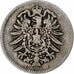 Moneta, GERMANIA - IMPERO, Wilhelm I, Mark, 1875, Frankfurt, MB, Argento, KM:7