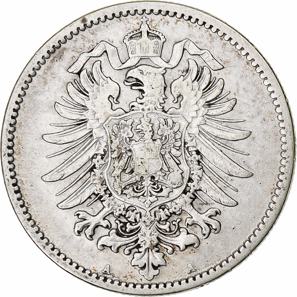 GERMANY - EMPIRE, Wilhelm I, Mark, 1876, Berlin, VF(30-35), Silver, KM:7