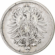 GERMANY - EMPIRE, Wilhelm I, Mark, 1876, Berlin, VF(30-35), Silver, KM:7