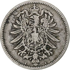 GERMANY - EMPIRE, Wilhelm I, Mark, 1876, Berlin, VF(30-35), Silver, KM:7