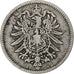 GERMANY - EMPIRE, Wilhelm I, Mark, 1876, Berlin, VF(30-35), Silver, KM:7