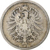 GERMANY - EMPIRE, Wilhelm I, Mark, 1876, Berlin, Silver, VF(20-25), KM:7