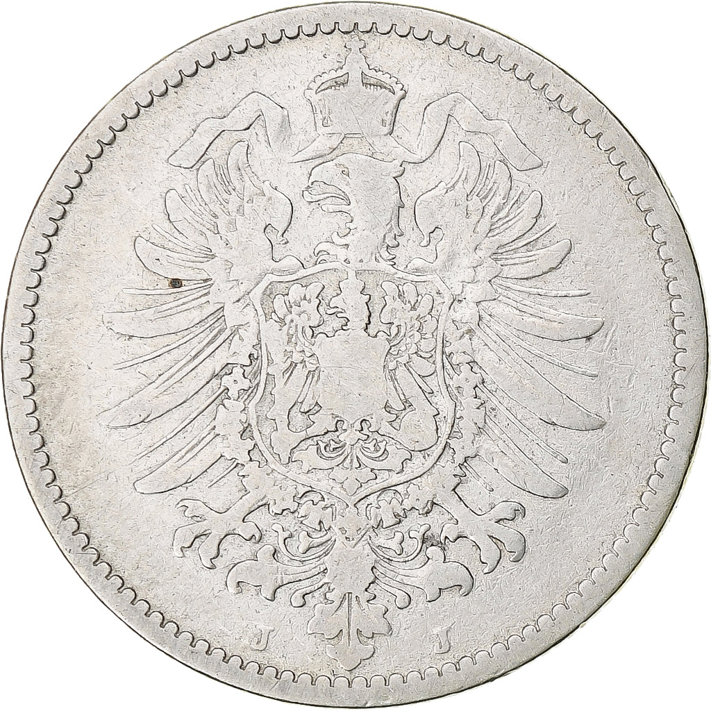 GERMANY - EMPIRE, Wilhelm I, Mark, 1876, Hambourg, Silver, VF(20-25), KM:7