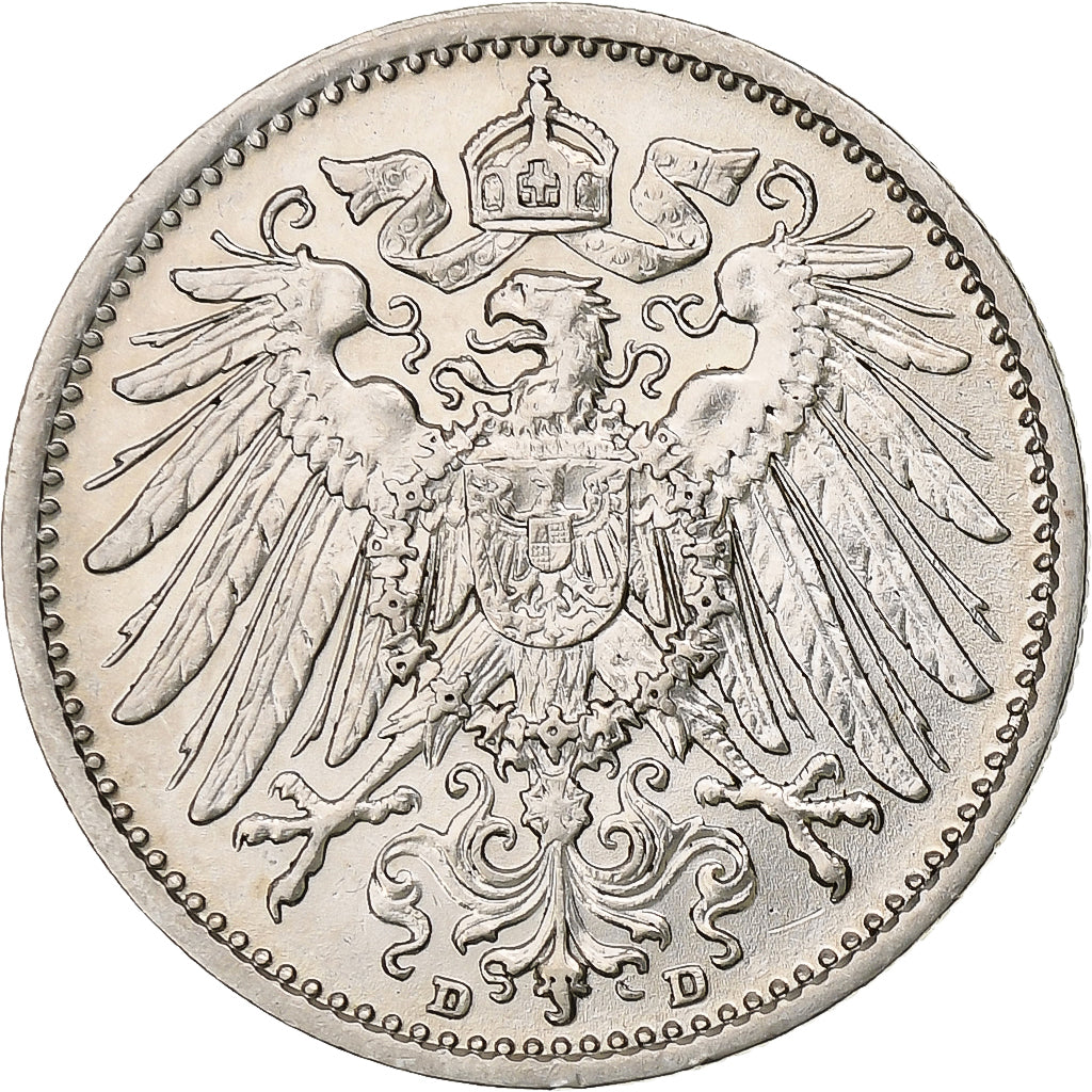 GERMANY - EMPIRE, Wilhelm II, Mark, 1912, Munich, Silver, AU(50-53), KM:14