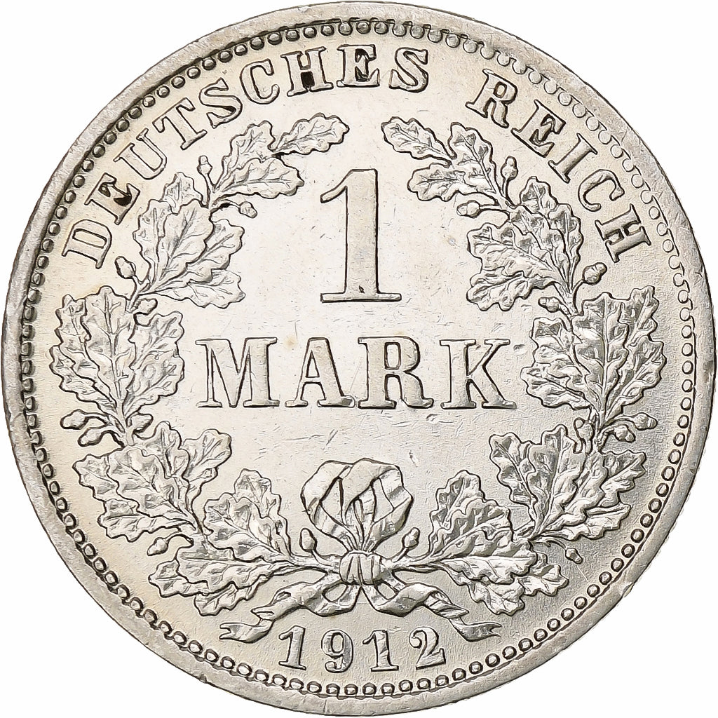 GERMANY - EMPIRE, Wilhelm II, Mark, 1912, Munich, Silver, AU(50-53), KM:14