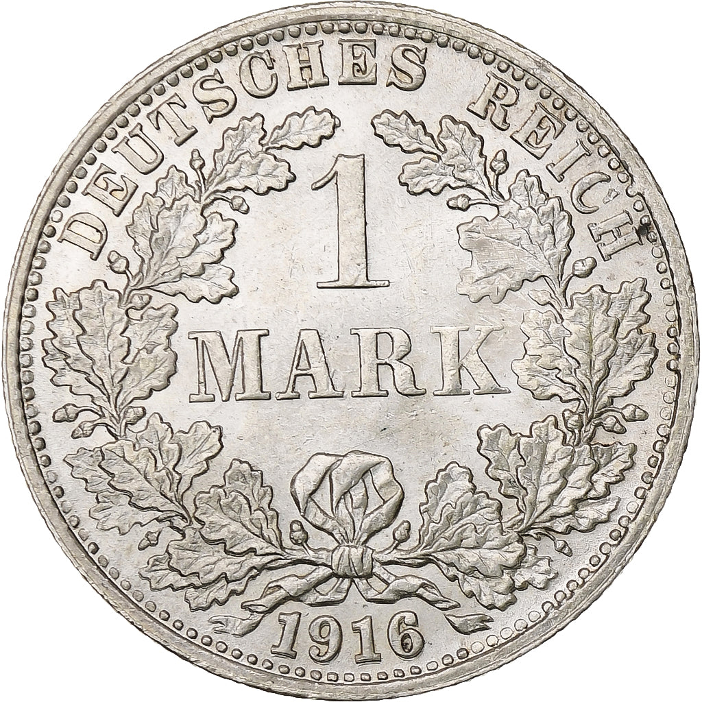 Moeda, ALEMANHA - IMPÉRIO, Wilhelm II, Mark, 1916, Stuttgart, AU(50-53), Prata