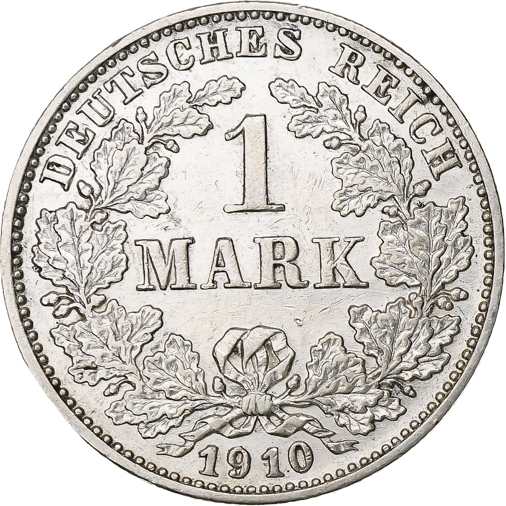 GERMANY - EMPIRE, Wilhelm II, Mark, 1910, Karlsruhe, Silver, AU(50-53), KM:14