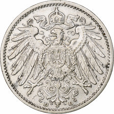 GERMANY - EMPIRE, Wilhelm II, Mark, 1910, Munich, Silver, EF(40-45), KM:14