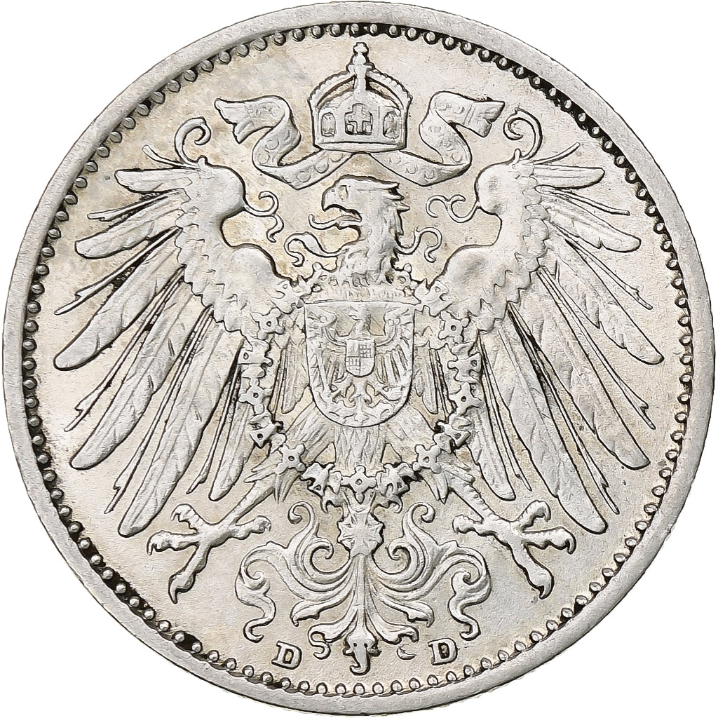 GERMANY - EMPIRE, Wilhelm II, Mark, 1910, Munich, Silber, SS+, KM:14