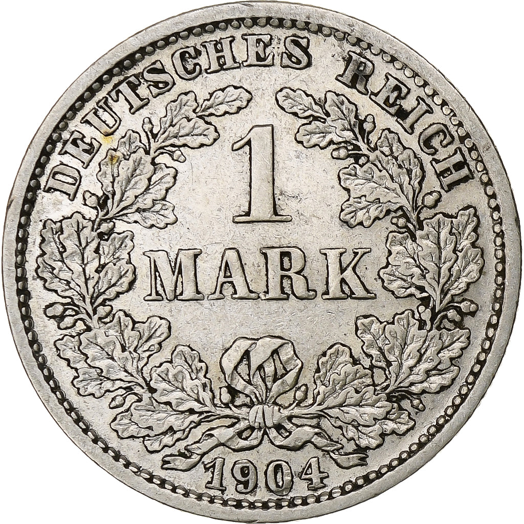 GERMANIA - IMPERO, Wilhelm II, Mark, 1904, Munich, Argento, BB+, KM:14
