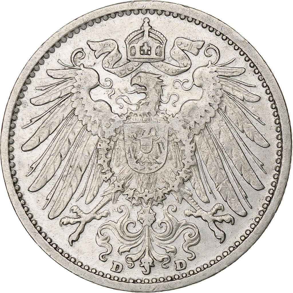 GERMANIA - IMPERO, Wilhelm II, Mark, 1903, Munich, Argento, BB, KM:14
