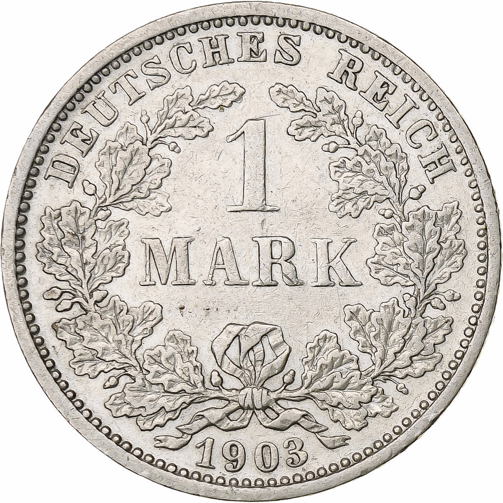 GERMANIA - IMPERO, Wilhelm II, Mark, 1903, Munich, Argento, BB, KM:14