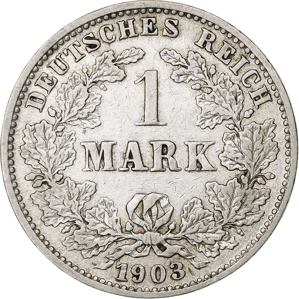 ALEMANHA - IMPÉRIO, Wilhelm II, Mark, 1903, Hambourg, Prata, EF(40-45), KM:14