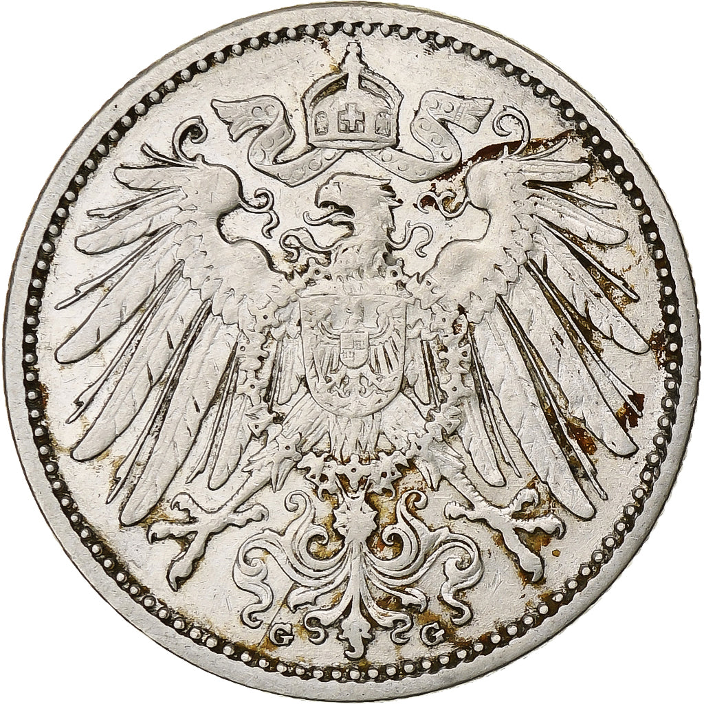 GERMANIA - IMPERO, Wilhelm II, Mark, 1903, Karlsruhe, Argento, BB, KM:14