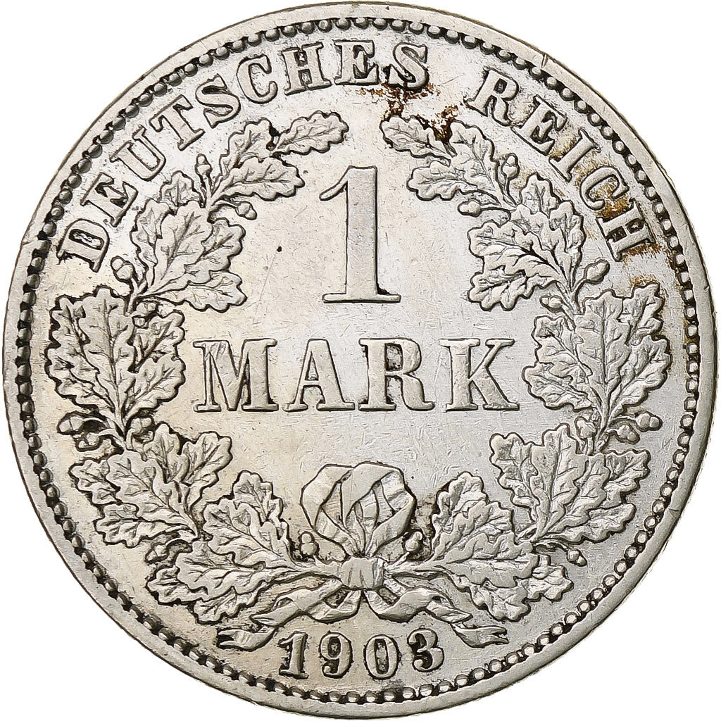 GERMANIA - IMPERO, Wilhelm II, Mark, 1903, Karlsruhe, Argento, BB, KM:14