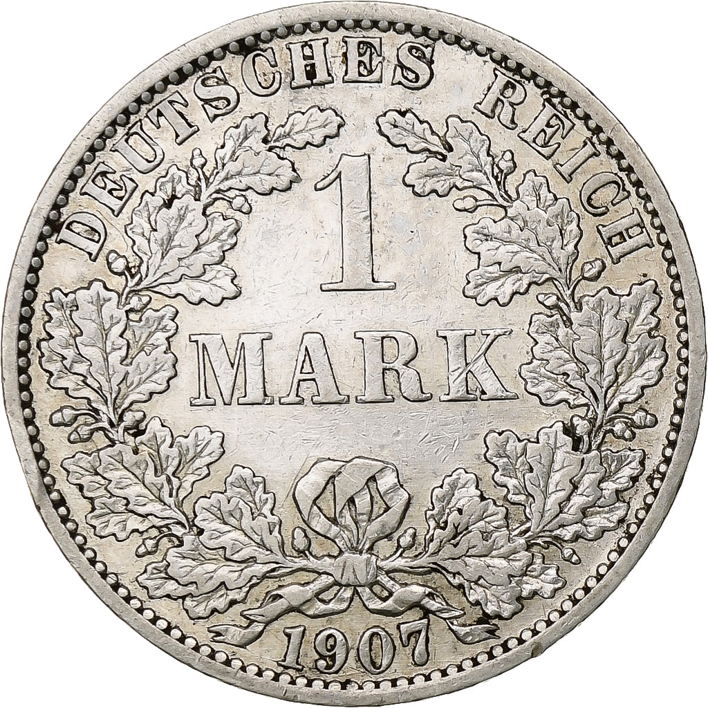 DUITSLAND - KEIZERRIJK, Wilhelm II, Mark, 1907, Berlin, Zilver, ZF, KM:14