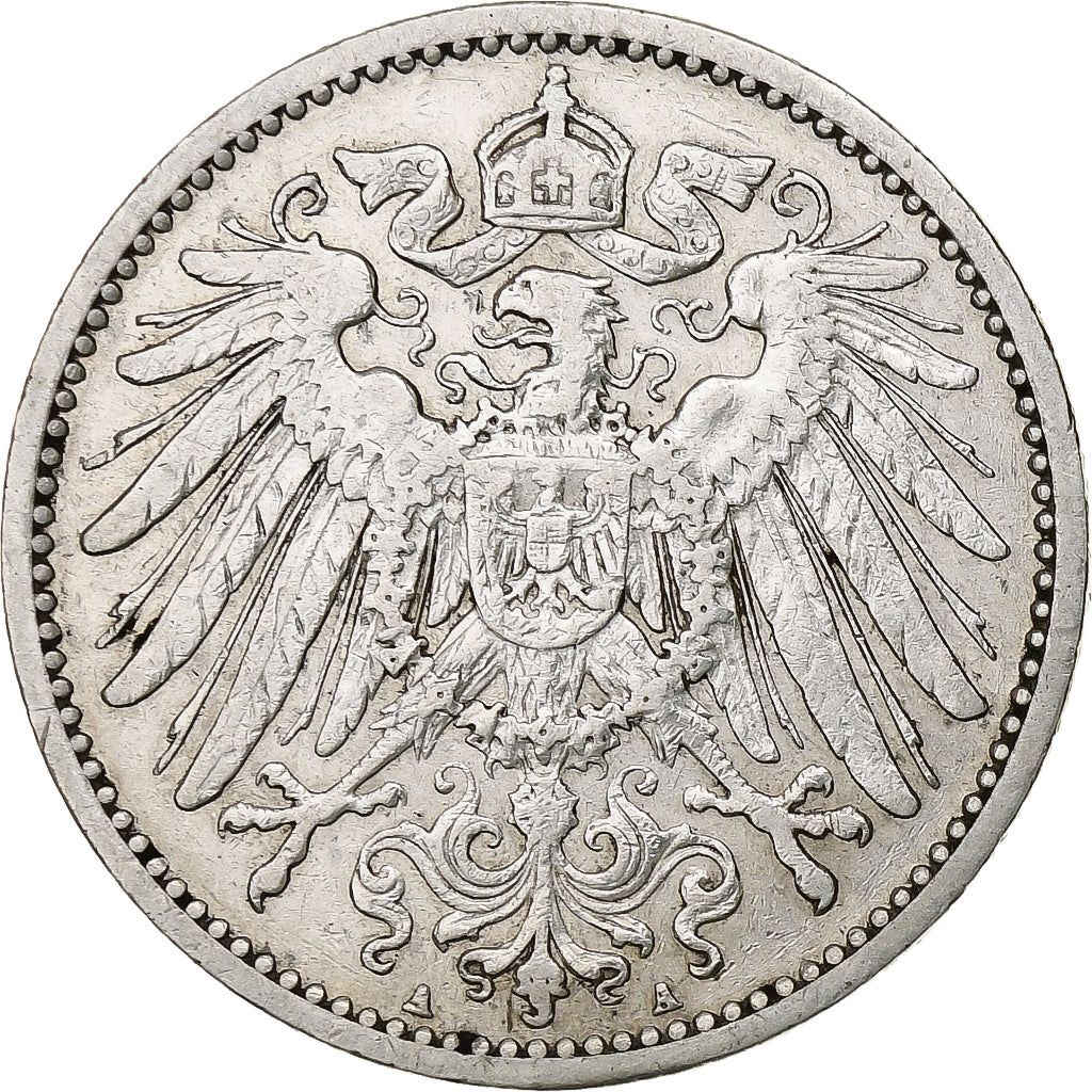 GERMANIA - IMPERO, Wilhelm II, Mark, 1907, Berlin, Argento, BB, KM:14