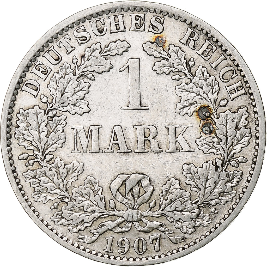 DUITSLAND - KEIZERRIJK, Wilhelm II, Mark, 1907, Berlin, Zilver, ZF, KM:14