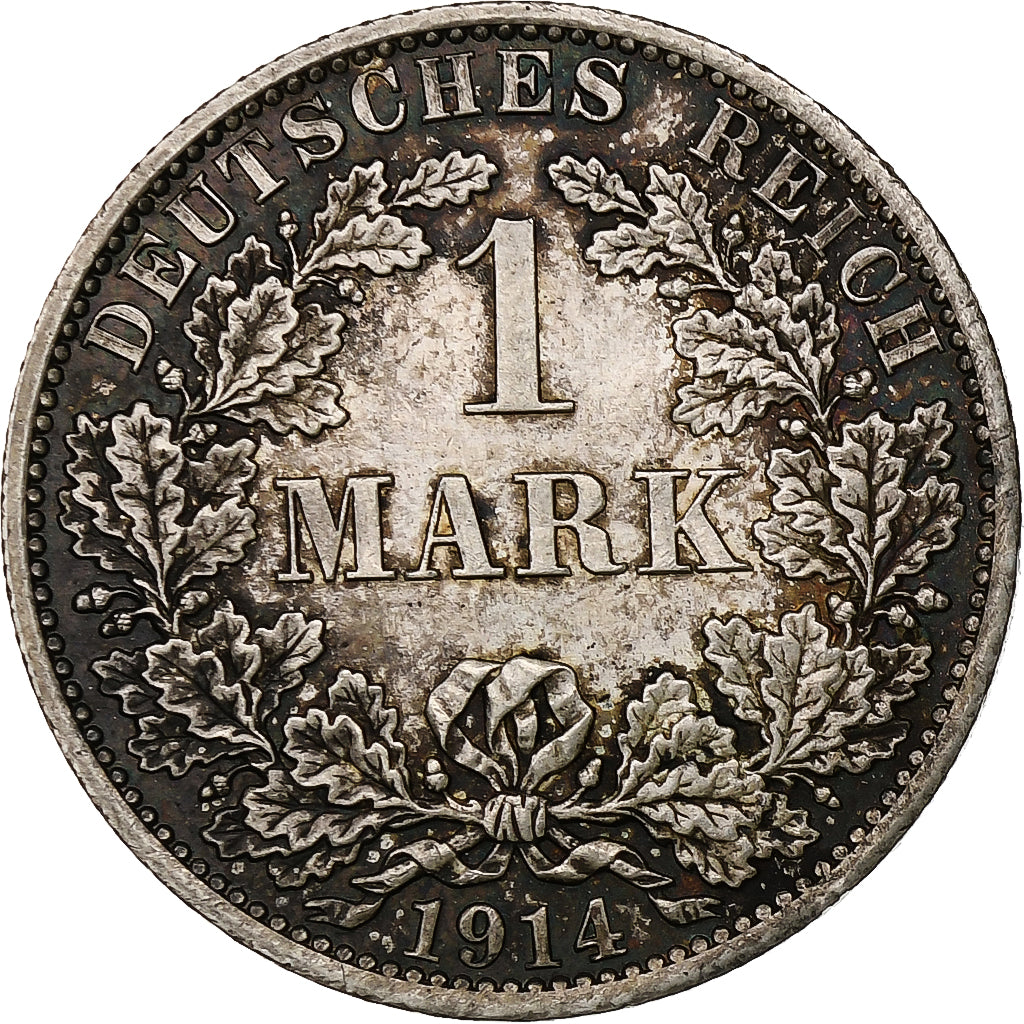 GERMANY - EMPIRE, Wilhelm II, Mark, 1914, Berlin, Silver, AU(50-53), KM:14